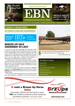 September Breeze-Up Sale Underway at Last