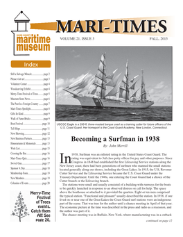 Mari-Timesmari-Times Volume 21, Issue 3 Fall, 2013