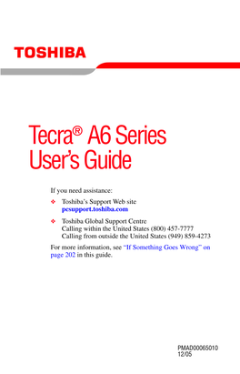 Tecra A6 Series User's Guide