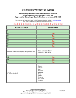 Participating Manufacturers (Pms