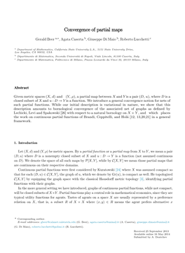 Convergence of Partial Maps