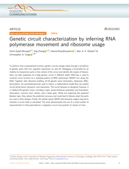 Genetic Circuit Characterization by Inferring RNA Polymerase Movement and Ribosome Usage