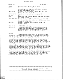 Ed 388 539 Author Title Institution Spons Agency Pub Date Note Available from Pub Type Edrs Price Descriptors Abstract Document