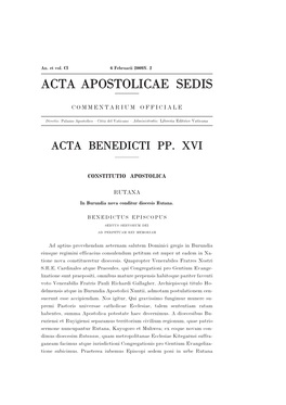 Acta Apostolicae Sedis