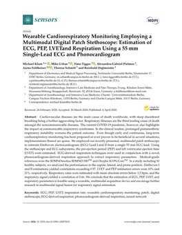 Wearable Cardiorespiratory Monitoring Employing a Multimodal