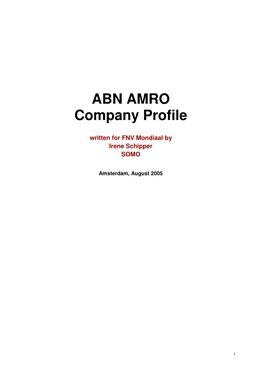 Company Profile ABN AMRO