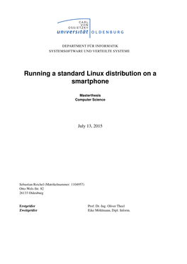 Running a Standard Linux Distribution on a Smartphone