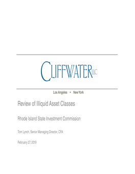 Review of Illiquid Asset Classes