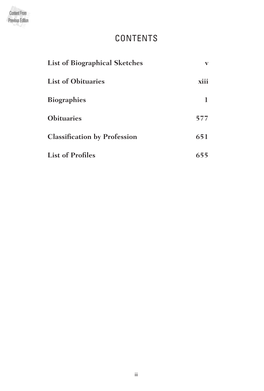 CBY 2019.Indd Iii 10/15/2019 4:34:12 PM CBY 2019.Indd Iv 10/15/2019 4:34:12 PM LIST of BIOGRAPHICAL SKETCHES