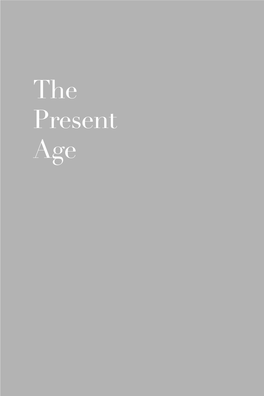 Robert Nisbet the Present Age Progress and Anarchy in Modern America Robert Nisbet