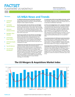 US M&A News and Trends