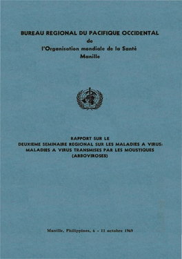 BUREAU REGIONAL DU PACIFIQUE OCCIDENTAL De A•Organisation Mondiale De La Santé Manille