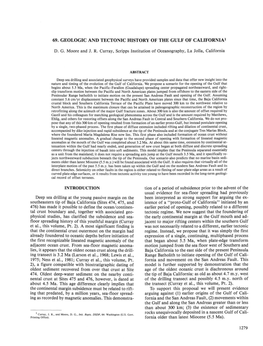 69. Geologic and Tectonic History of the Gulf of California1