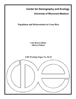 Population and Deforestation in Costa Rica