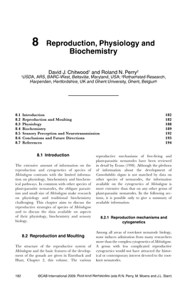 8 Reproduction, Physiology and Biochemistry