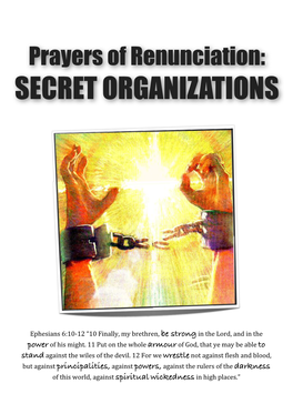 Prayers Secret Organizations