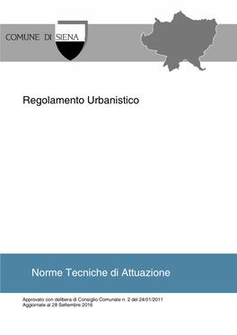 Regolamento Urbanistico Norme Tecniche Di Attuazione