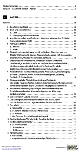 Vorbemerkungen 5 Tongern - Maastricht - Lüttich - Aachen 5