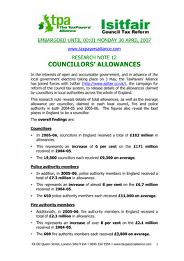 Councillors' Allowances