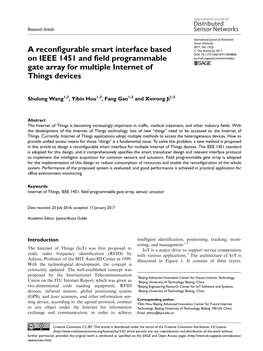 A Reconfigurable Smart Interface Based on IEEE 1451 and Field