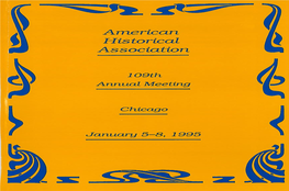 Program of the One Hundred Ninth Annual Meeting January 5-8, 1995 Chicago