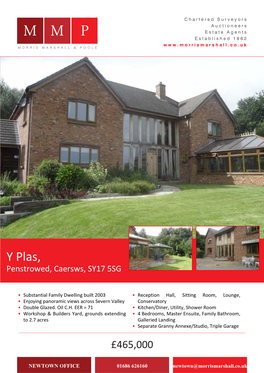 Y Plas, Penstrowed, Caersws, SY17 5SG