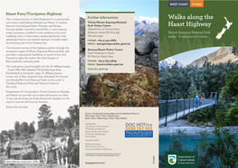 Walks Along the Haast Highway Brochure