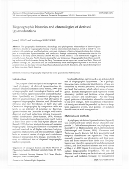 Biogeographic Histories and Chronologies of Derived Iguanodontians