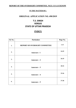 T.S. Singh Versus State of Uttar Pradesh Index