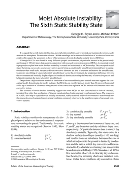 Moist Absolute Instability: the Sixth Static Stability State