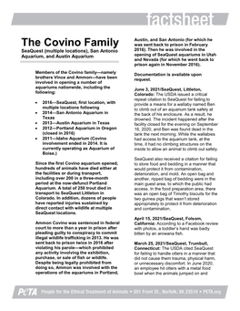 The Covino Family Was Sent Back to Prison in February Seaquest (Multiple Locations), San Antonio 2016)