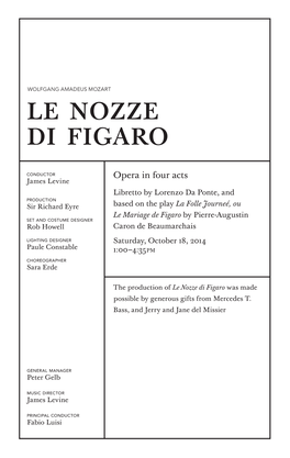 Le Nozze Di Figaro