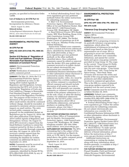 Federal Register/Vol. 84, No. 166/Tuesday, August 27, 2019