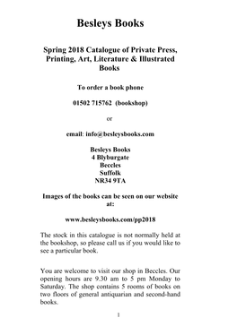 PDF Download Text Only Version of the Catalogue