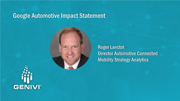 Google Automotive Impact Statement