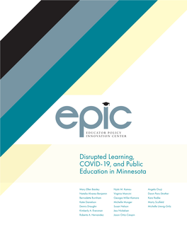 Disrupted Learning, COVID-19, and Public Education in Minnesota