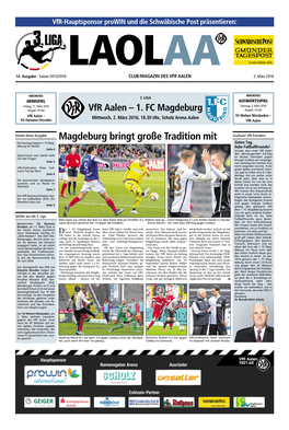 1. FC Magdeburg Kommt Nun Ein Ganz Anderes Kaliber