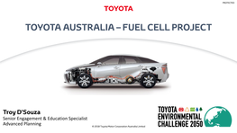 Toyota Australia – Fuel Cell Project