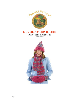 LION BRAND LION BOUCLÉ Knit 'Take Cover'