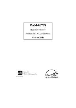 PAM-0070S E1 User Manual 3.00