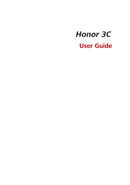 Huawei Honor 3C Manual