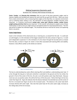 Making Suspension Geometry Work by Zŝđśăƌě͞Doc͟ Hathaway, H&S Prototype and Design, LLC