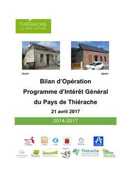 Bilan Du Programme D'intérêt Général (PIG)