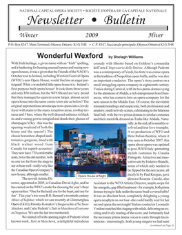 Newsletter • Bulletin Winter 2009 Hiver P.O