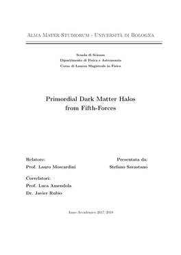 Primordial Dark Matter Halos from Fifth-Forces