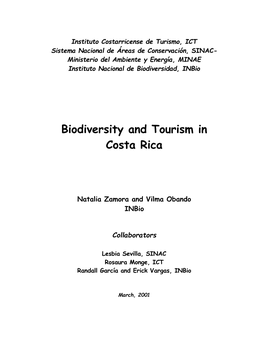 Biodiversity and Tourism in Costa Rica