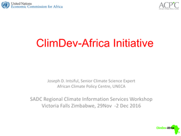 Climdev-Africa Initiative