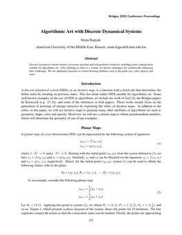 Algorithmic Art with Discrete Dynamical Systems