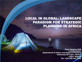 Local in Global: Landscape Paradigm for Strategic Planning in Africa