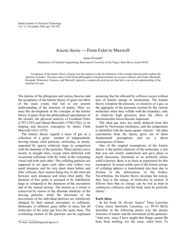 Kinetic Theory from Euler to Maxwell